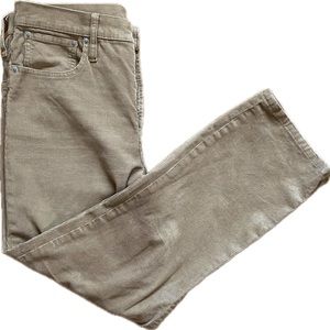 J Crew vintage slim straight tan corduroy pants